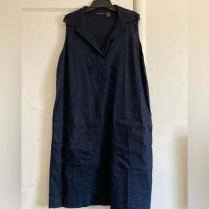 Tahari Elegant Dark Blue Dress